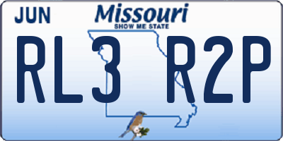 MO license plate RL3R2P