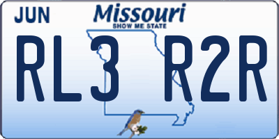 MO license plate RL3R2R