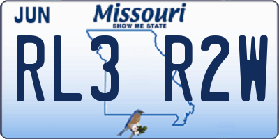 MO license plate RL3R2W