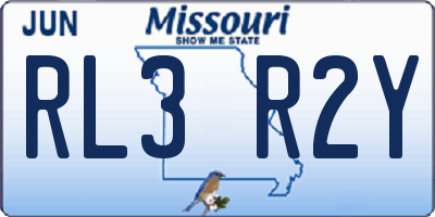MO license plate RL3R2Y