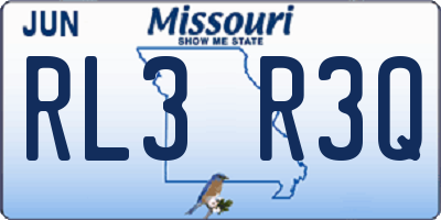 MO license plate RL3R3Q