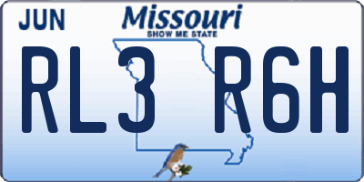 MO license plate RL3R6H