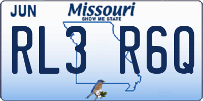 MO license plate RL3R6Q
