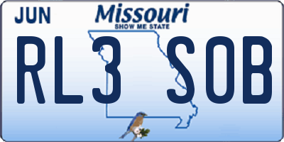 MO license plate RL3S0B