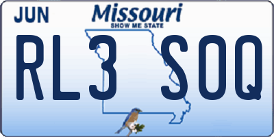 MO license plate RL3S0Q