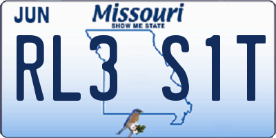 MO license plate RL3S1T