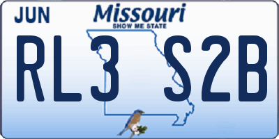 MO license plate RL3S2B