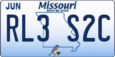 MO license plate RL3S2C