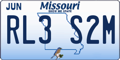 MO license plate RL3S2M