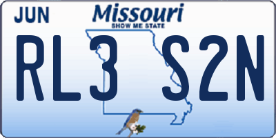 MO license plate RL3S2N