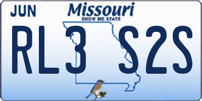 MO license plate RL3S2S
