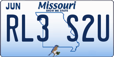 MO license plate RL3S2U