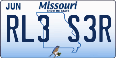 MO license plate RL3S3R