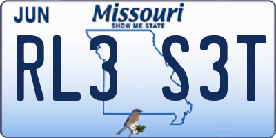MO license plate RL3S3T
