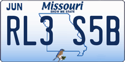 MO license plate RL3S5B