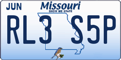 MO license plate RL3S5P