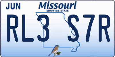 MO license plate RL3S7R