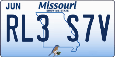MO license plate RL3S7V