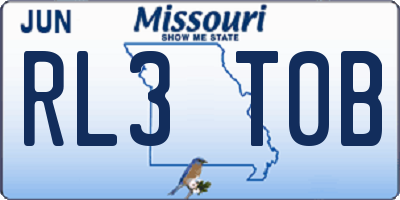 MO license plate RL3T0B
