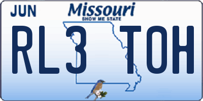MO license plate RL3T0H