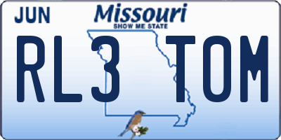 MO license plate RL3T0M