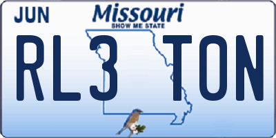 MO license plate RL3T0N