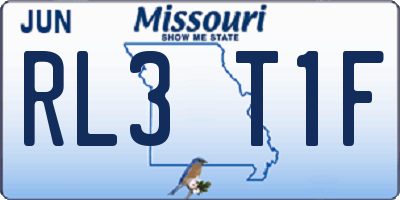 MO license plate RL3T1F