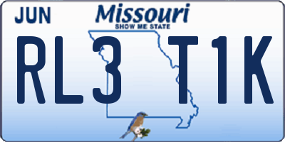 MO license plate RL3T1K