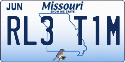 MO license plate RL3T1M