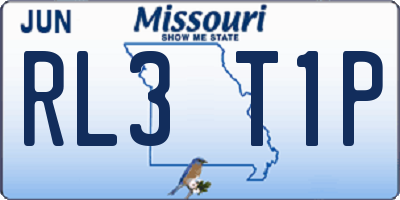 MO license plate RL3T1P