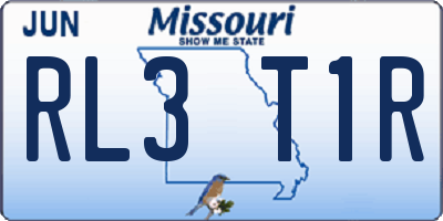 MO license plate RL3T1R