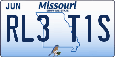 MO license plate RL3T1S