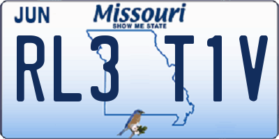 MO license plate RL3T1V