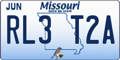 MO license plate RL3T2A