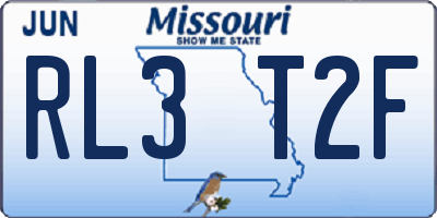 MO license plate RL3T2F