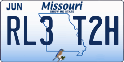 MO license plate RL3T2H