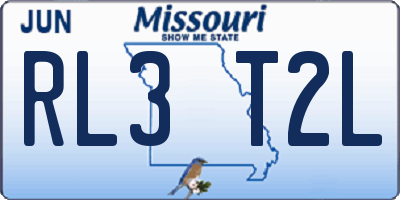 MO license plate RL3T2L