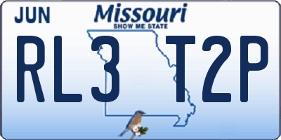 MO license plate RL3T2P
