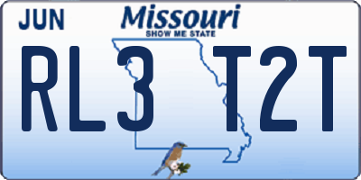 MO license plate RL3T2T