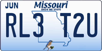 MO license plate RL3T2U