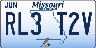 MO license plate RL3T2V