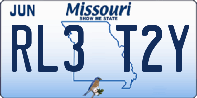MO license plate RL3T2Y