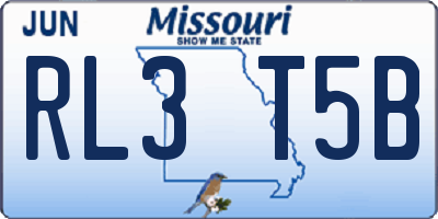MO license plate RL3T5B