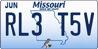 MO license plate RL3T5V