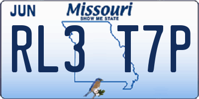 MO license plate RL3T7P