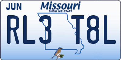 MO license plate RL3T8L