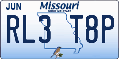 MO license plate RL3T8P
