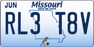 MO license plate RL3T8V
