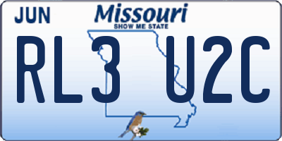 MO license plate RL3U2C