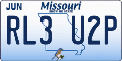 MO license plate RL3U2P